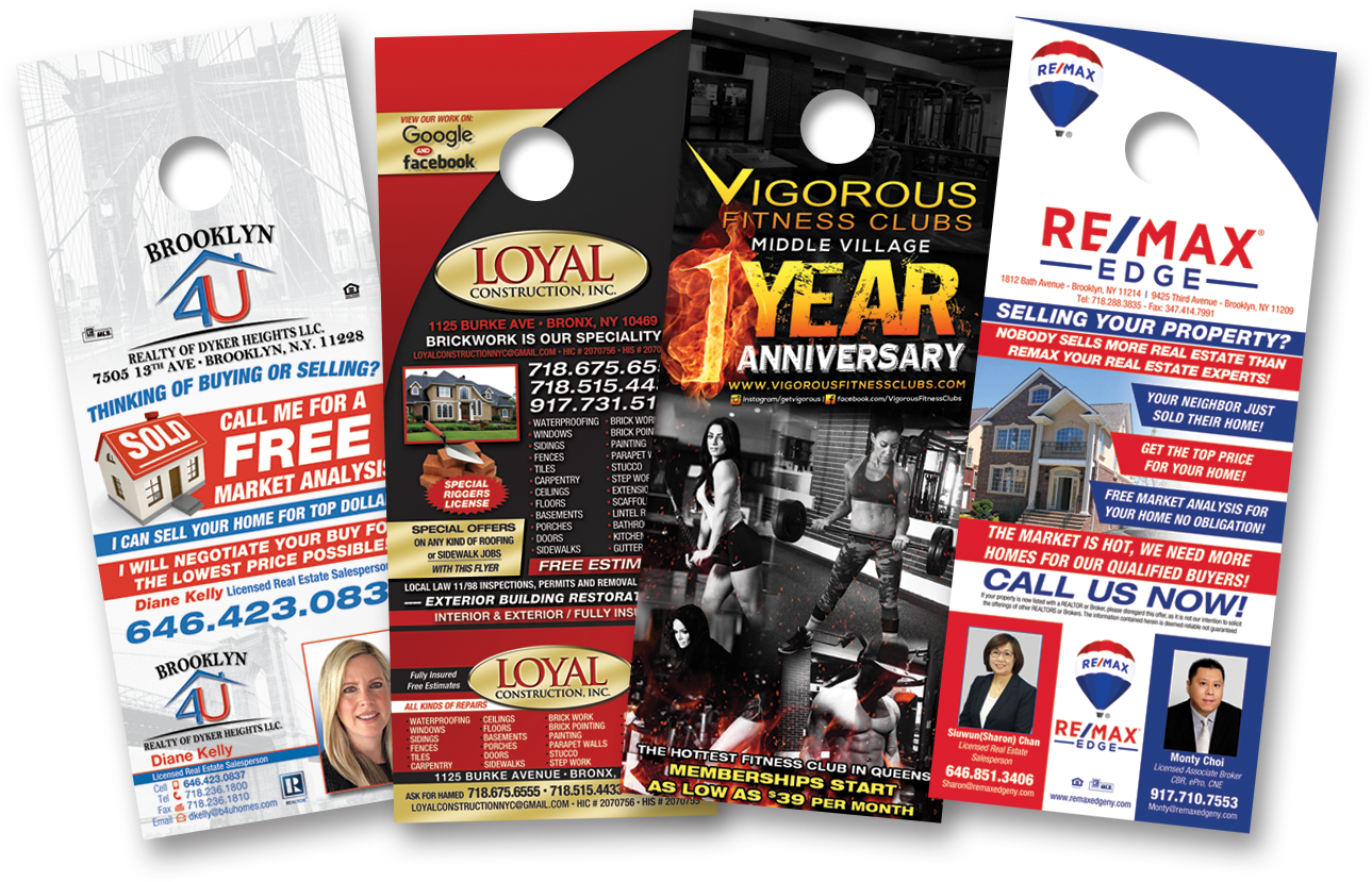 Door Hangers Printing Brooklyn Ny (1440x864), Png Download