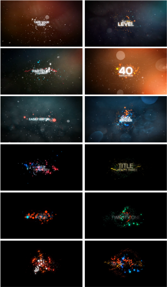 40 Particles Titles (616x1000), Png Download