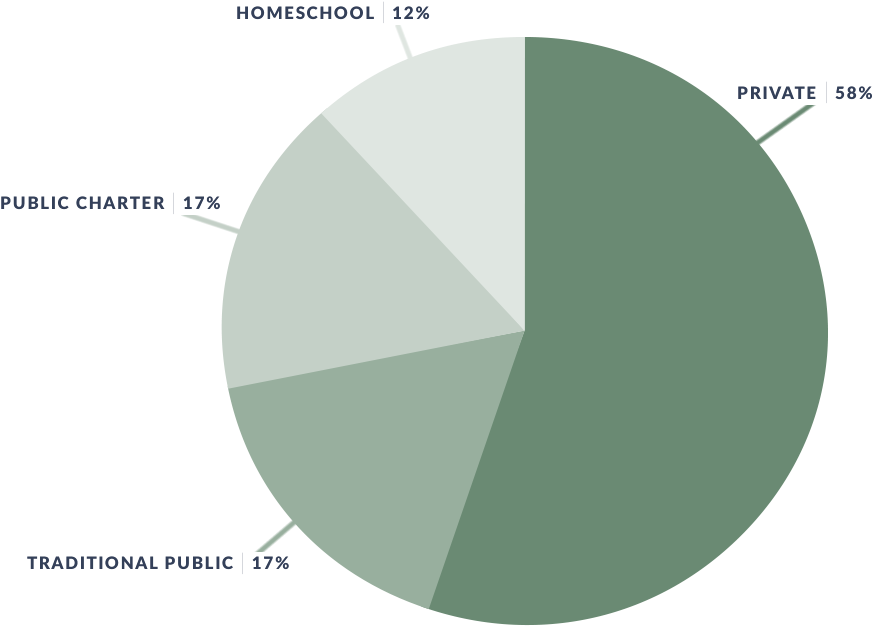 School Types Attended (900x650), Png Download