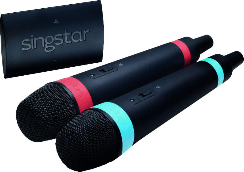 Playstation Singstar Wireless Microphones Ps2 Ps3 Ps4 (790x557), Png Download