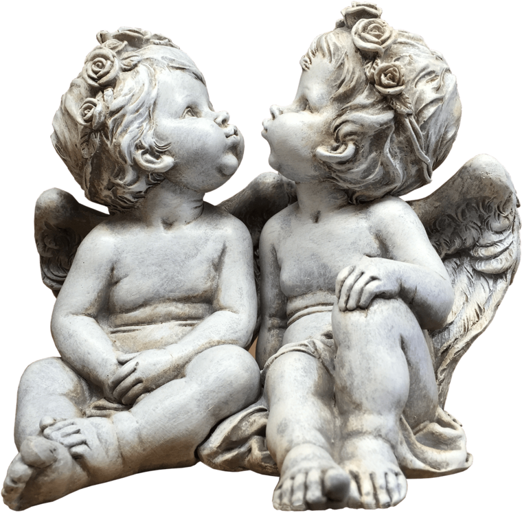 Pair Of Cherub Angels (800x784), Png Download