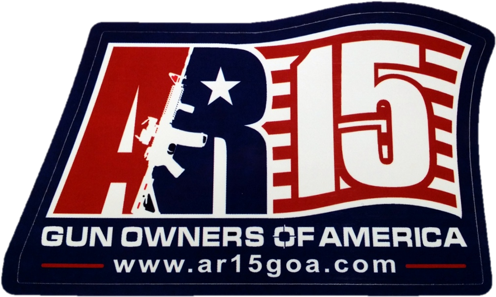 Ar-15 Goa Logo Red, White & Blue (1020x613), Png Download