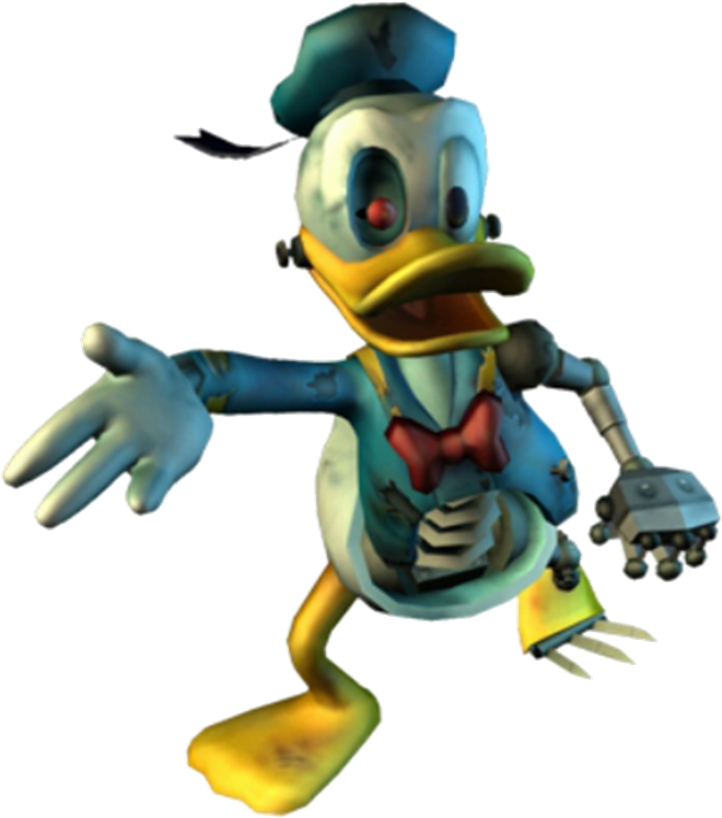 Animatronic Donald Duck - Epic Mickey Donald (685x769), Png Download