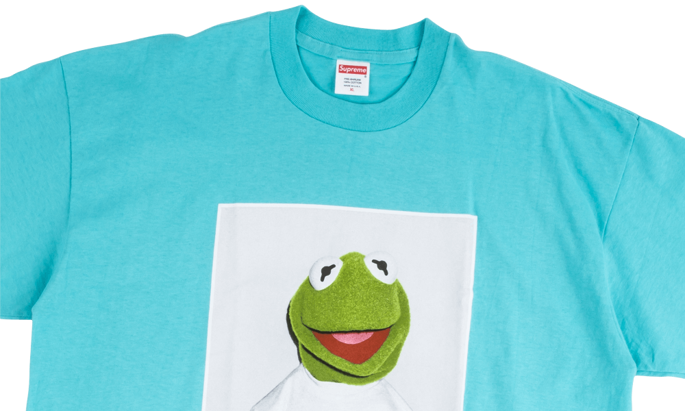 supreme kermit tee white