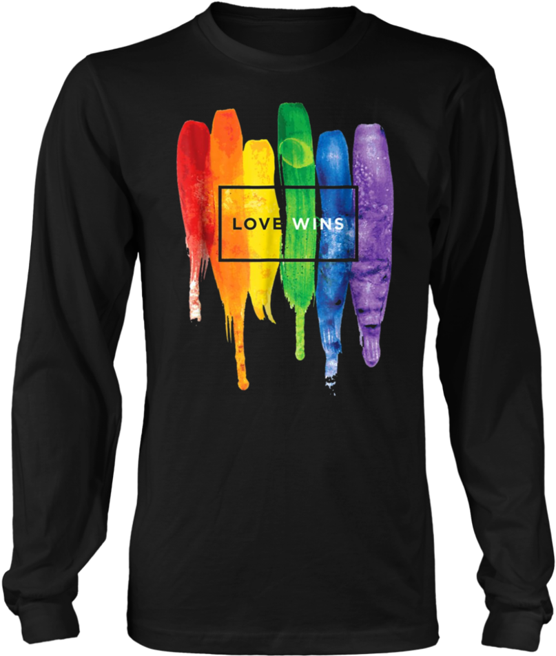 Watercolor Love Wins Rainbow T-shirt - Harley-davidson Men's Guns N' Roses Cover Motorcycle (960x960), Png Download