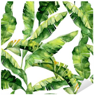 Seamless Watercolor Illustration Of Tropical Leaves, - Dense Jungle Round Mouse Pad Customized Non Slip Rubber (400x400), Png Download