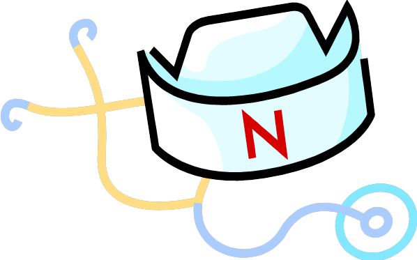 Nurse Hat Mountain City Care Rehabilitation Center - Nurse Hat And Stethoscope (598x373), Png Download
