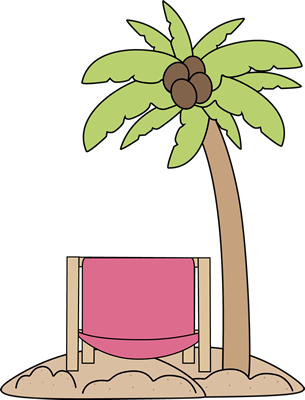 Clip Art Free Library Clipart Palm Trees Beach - Beach Palm Trees Clipart (305x400), Png Download