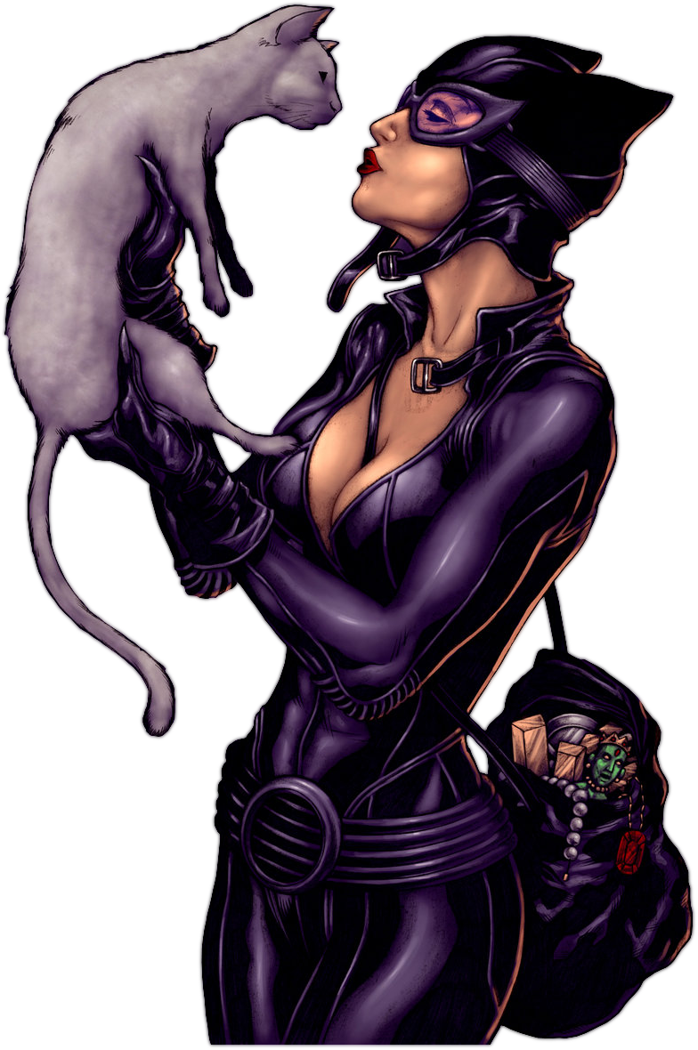 Anne Hathaway's Catwoman Could Be Purrfect - Catwoman And Her Cats (784x1180), Png Download