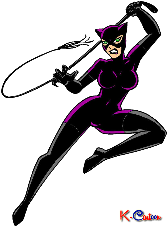 Related Image - Catwoman Cartoon (600x801), Png Download
