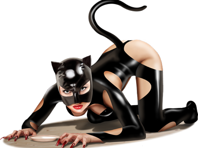 Publicat De Eu Ciresica La - Cat Woman Png (496x381), Png Download