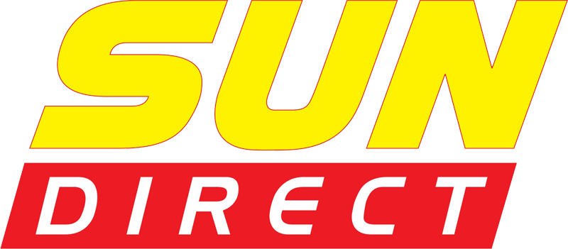 Sun Direct Sun Logo - Sun Direct Dth Logo (800x351), Png Download