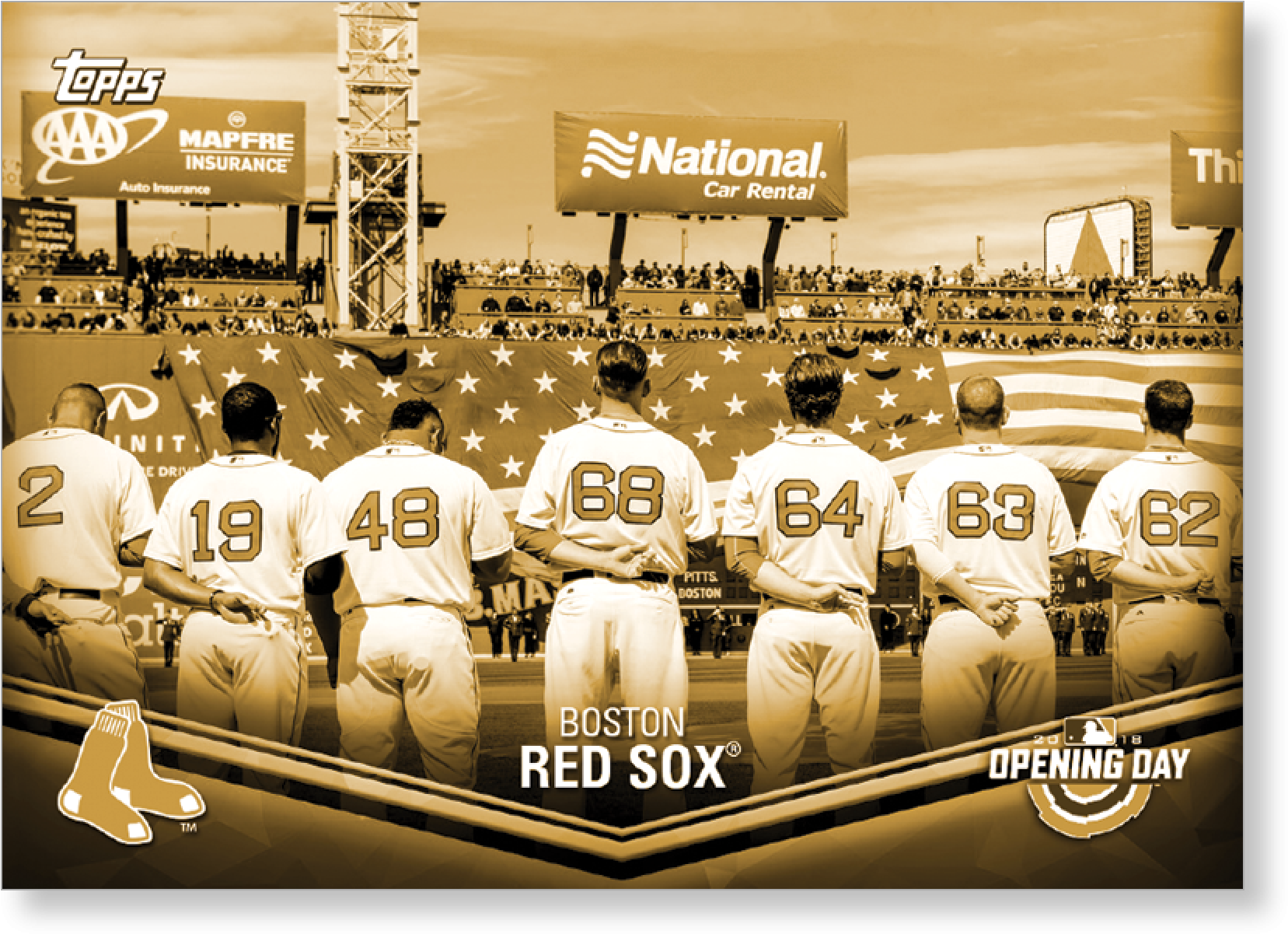 Boston Red Sox 2018 Topps Opening Day Baseball Opening (2000x2000), Png Download