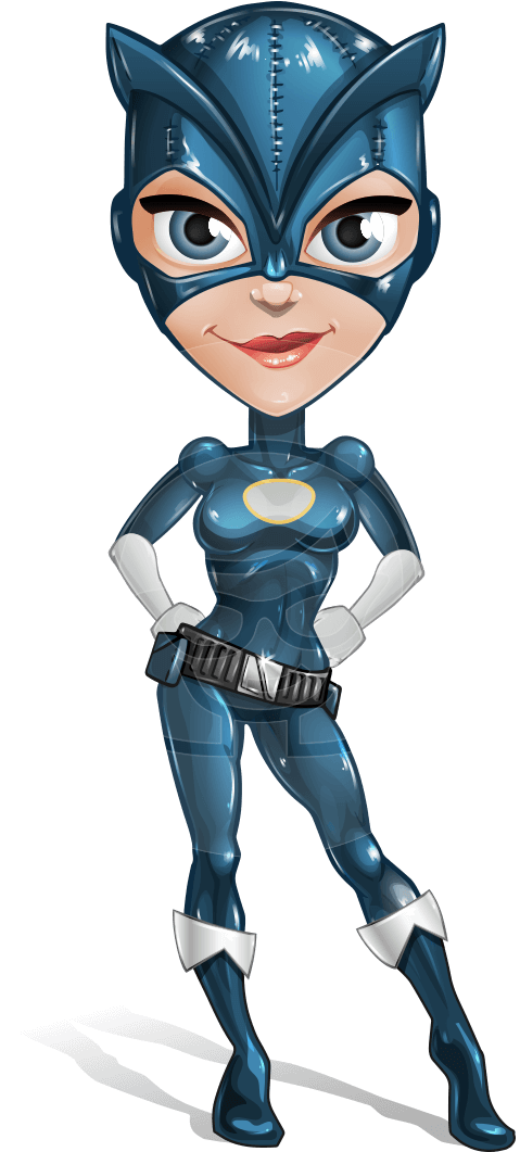Sara Purrfect - Catwoman Cartoon (691x1060), Png Download