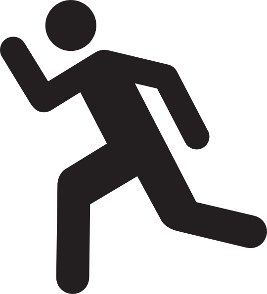 Running Clip Art (540x595), Png Download