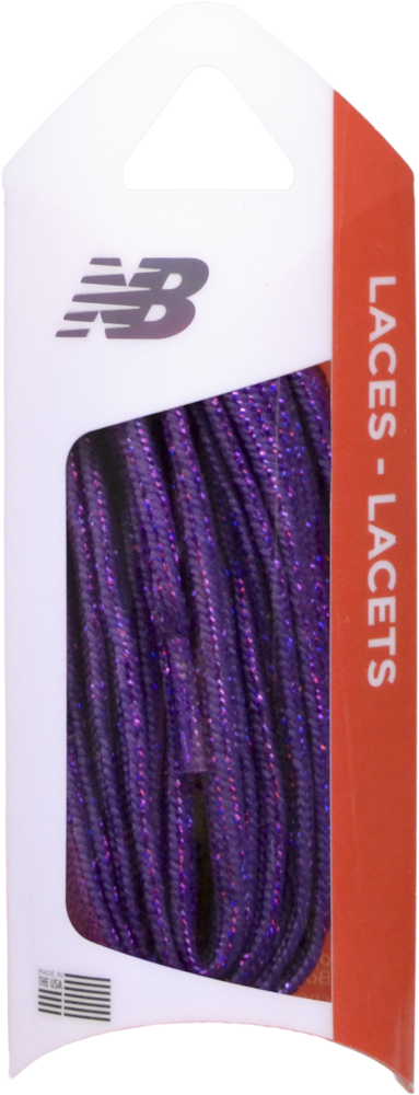 Nb Sparkle Purple Shoelace - New Balance (416x1024), Png Download
