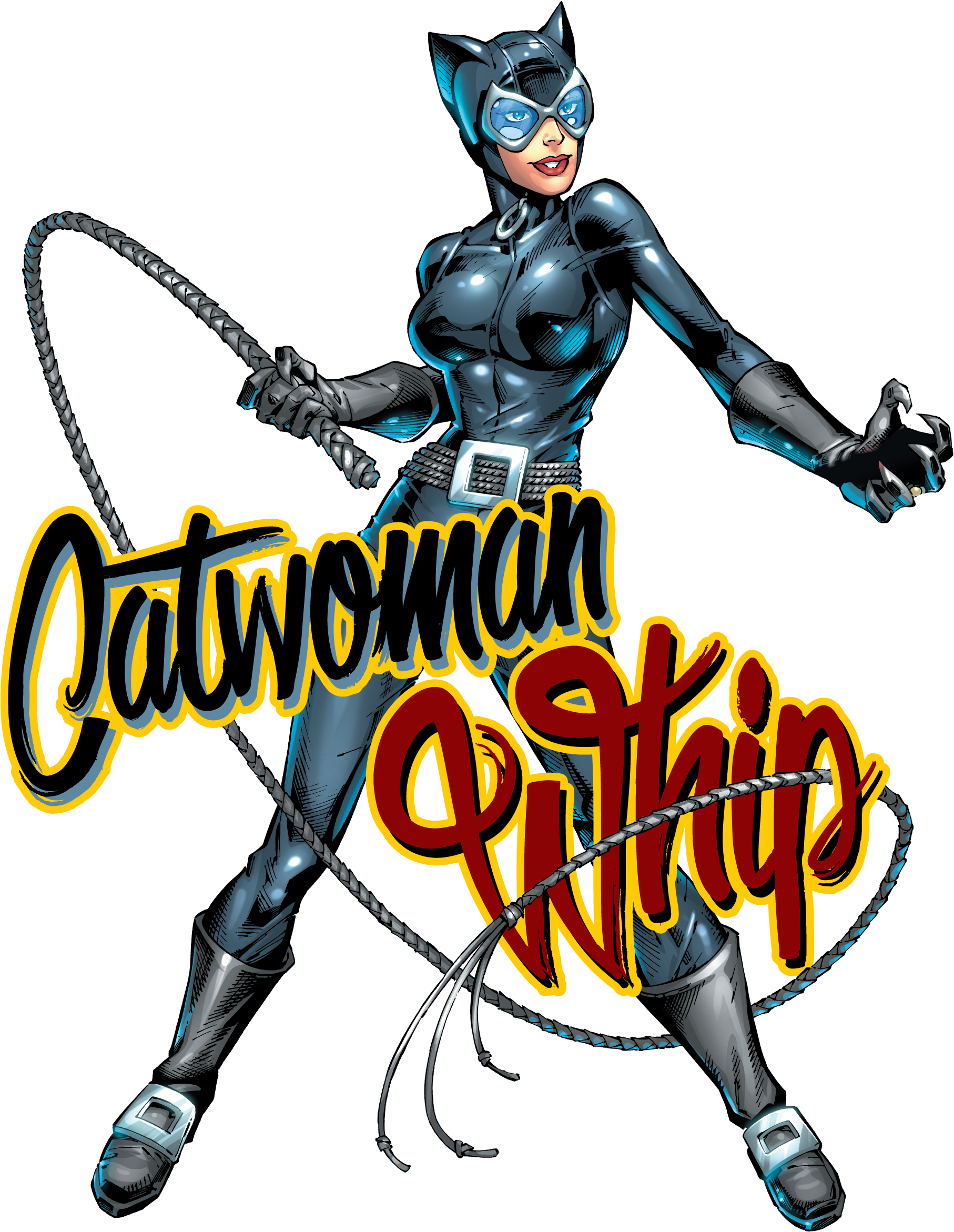 Catwoman Clipart Whip - Six Flags Texas Dc Universe (1912x2472), Png Download