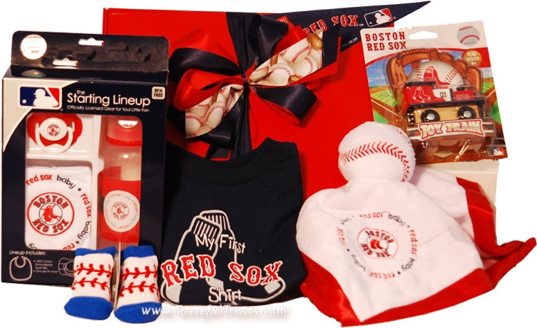 Boston Red Sox Baby Gift Basket - Gift (800x483), Png Download