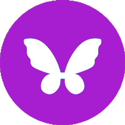 Purple Fairy - Butterfly Purple Clipart In Circle (400x401), Png Download