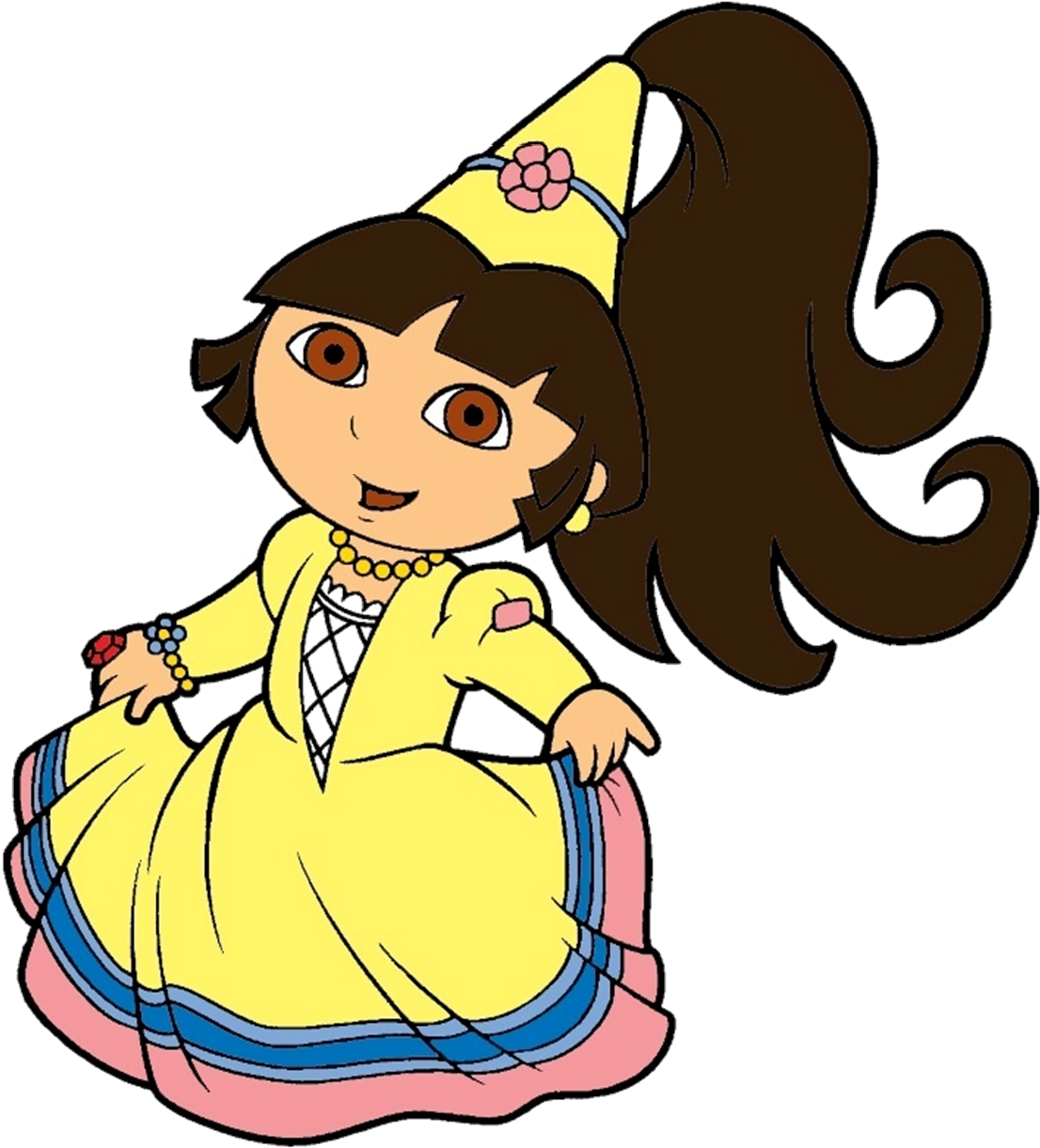 Princesa Dora - Dora And Explorer Cartoon (1727x1254), Png Download