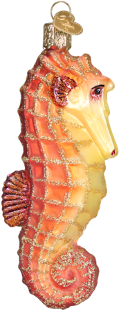 Sea Horse - Old World Christmas Assorted Glass Sea Horse Ornaments (480x480), Png Download