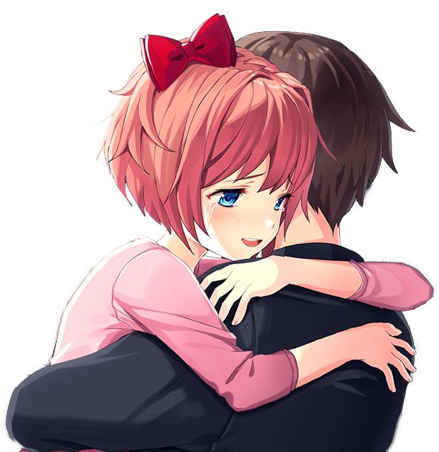 Want To Add To The Discussion - Sayori Hugging (630x636), Png Download