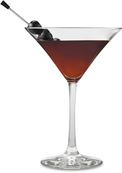 Manhattan Drink Png - Cocktail (413x700), Png Download