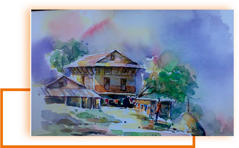 Art - Watercolor Landscape Paintings (845x558), Png Download