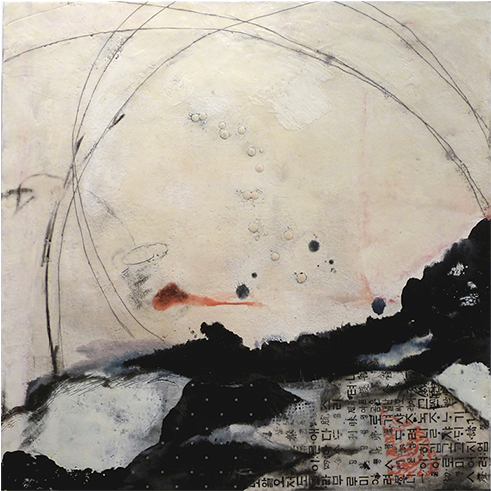 Down On The Fourth - New Encaustic Collagraph (490x700), Png Download