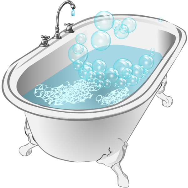 Móveis E Objetos Da Casa Clawfoot Bathtub - Clip Art Picture Bath (600x599), Png Download