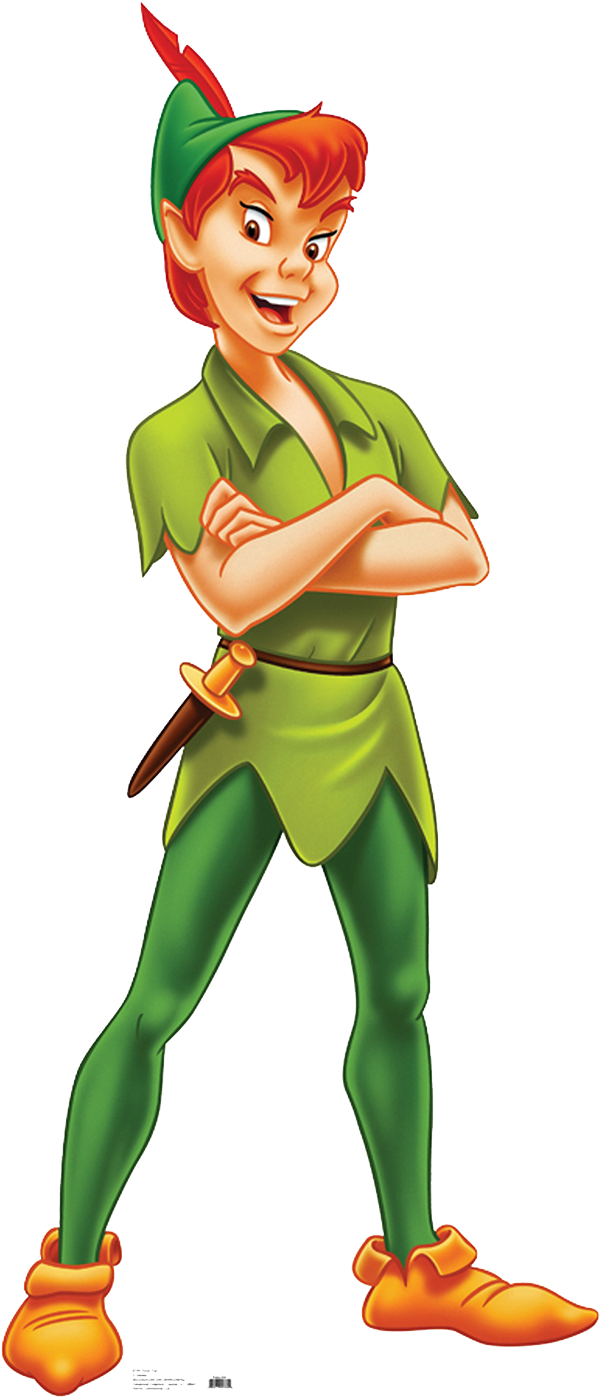 Peter Pan Transparent - Disney Cartoon Characters Boy (610x1403), Png Download