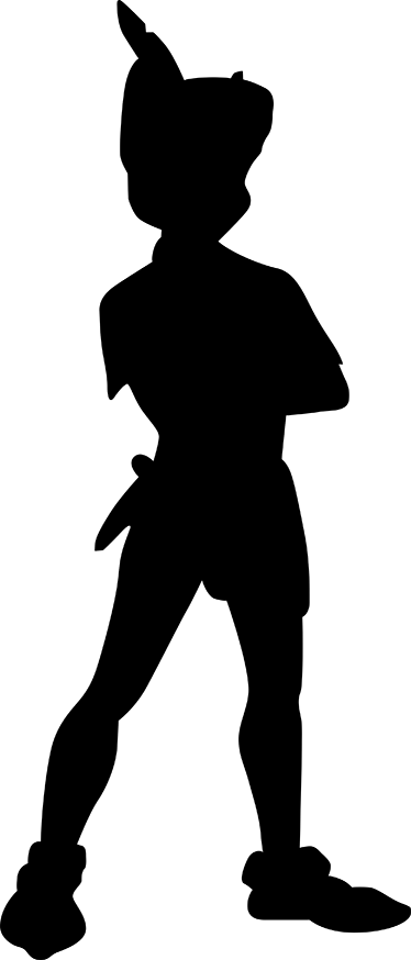 Sombra De Peter Pan (374x874), Png Download