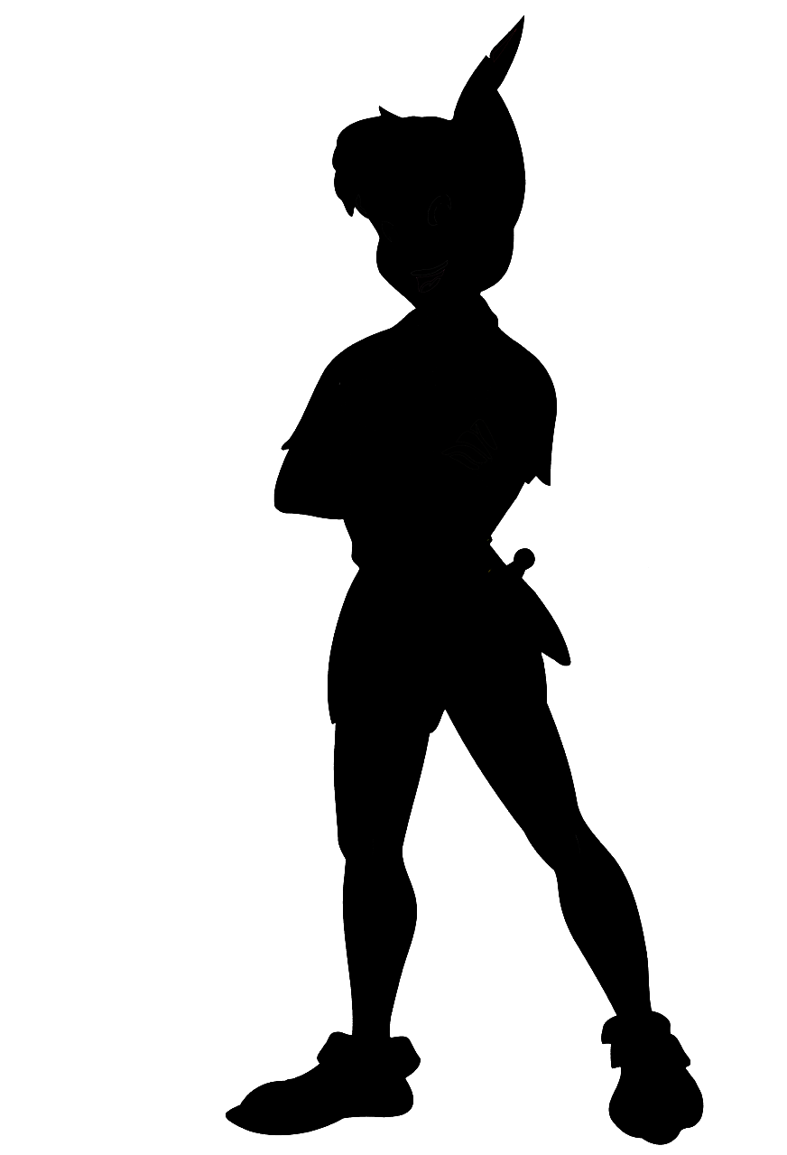 Peter Pan Shadow - Peter Pan Silhouettes Printables (872x1279), Png Download