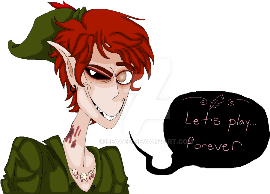 Banner Royalty Free Dark Disney Version By Kerry Sene - Peter Pan Dark Version (1024x649), Png Download