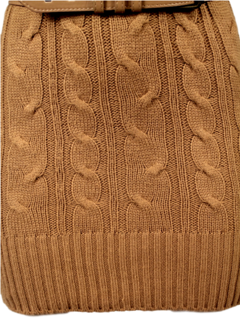 Forever 21 Boutique Belted Sweater Dress - Skirt (510x652), Png Download