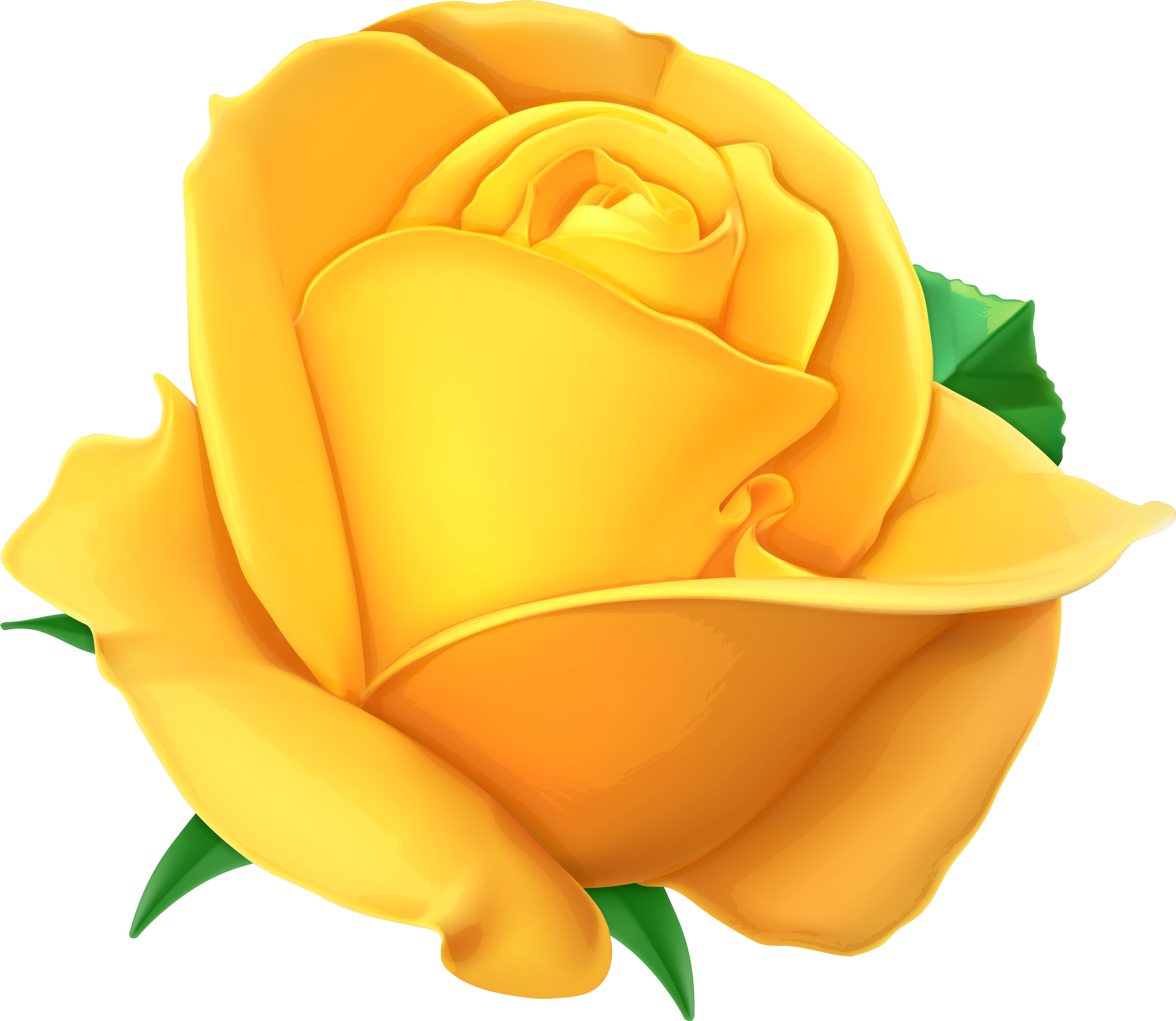 Transparent Yellow Rose Png Clipart Picture - Yellow Rose Clipart Png (5382x4694), Png Download
