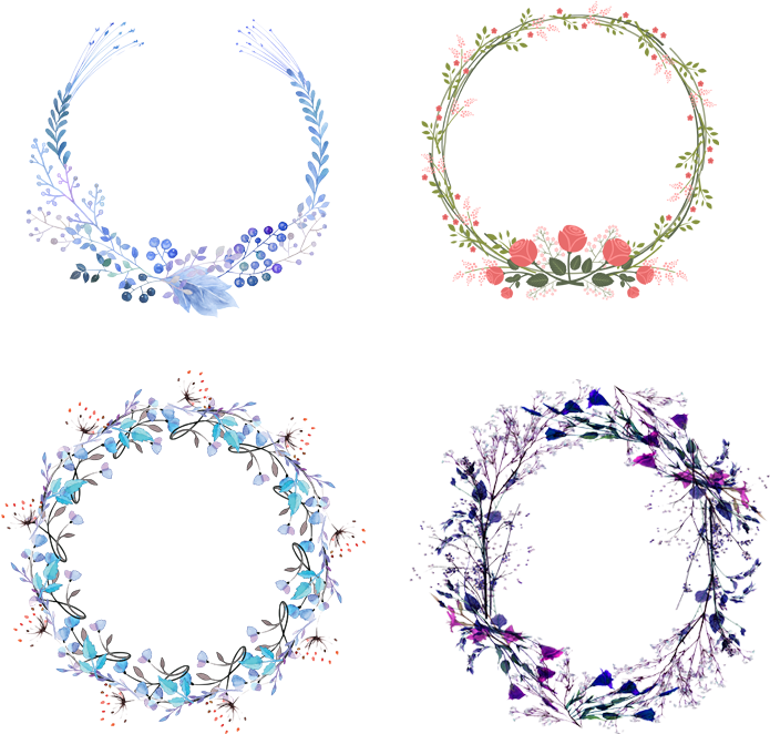 Rose Fresh Watercolor Wreath Vector Material - Le Livre Sonore À Enregistrer À Offrir (800x800), Png Download