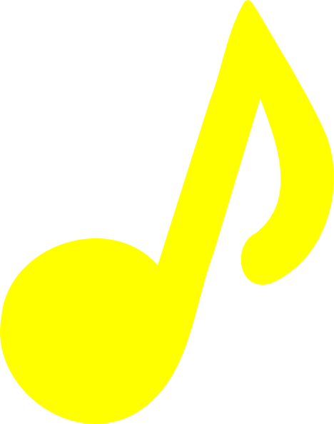 Music Notes Clipart Yellow (468x594), Png Download