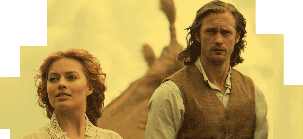 Alexander Skarsgård Margot Robbie Tarzan (1200x550), Png Download