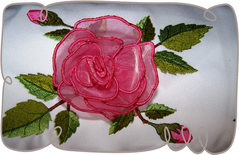 Rose Border Pillow - Design (800x800), Png Download