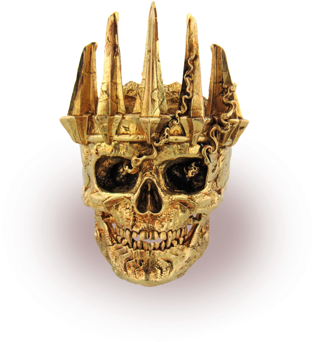 18kt Gold Deathknight Ring Front 1512x , Death-saves - Skull (844x844), Png Download