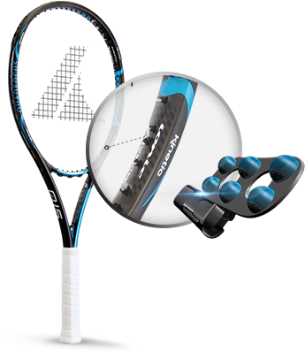 Prokennex - Pro Kennex Kinetic Q+ 15 (black/blue) (360x450), Png Download