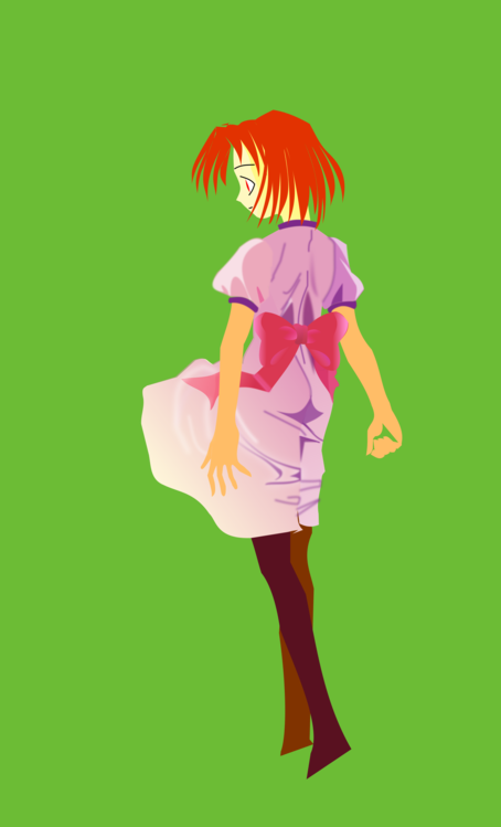 Skirt Dress Girl Drawing Woman - Windy Girl Skirt (454x749), Png Download