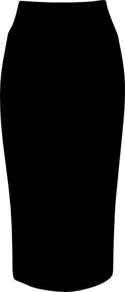 Free Vector Pencil Skirt Clip Art (252x588), Png Download