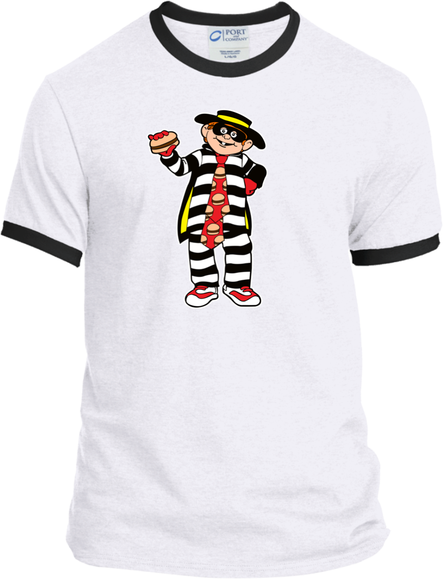 Hamburglar Pc54r Port Amp Co Ringer Tee (1155x1155), Png Download