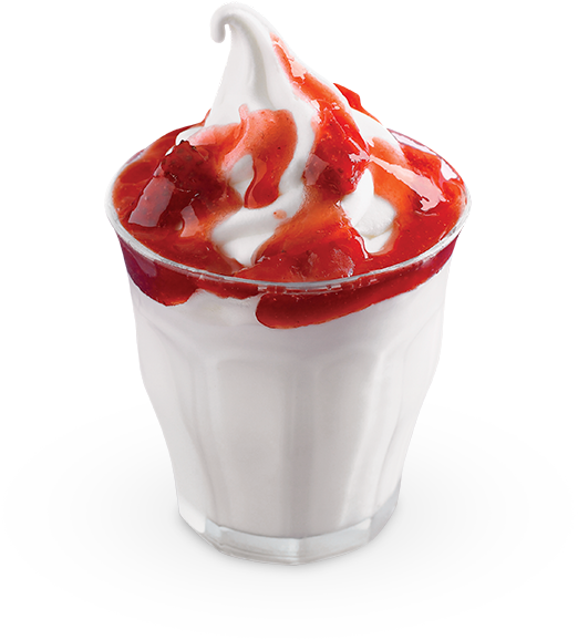 Strawberry Sundae (720x660), Png Download
