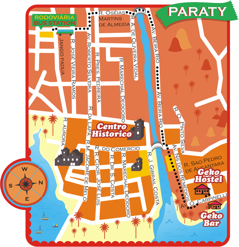 Map Of Paraty (800x826), Png Download