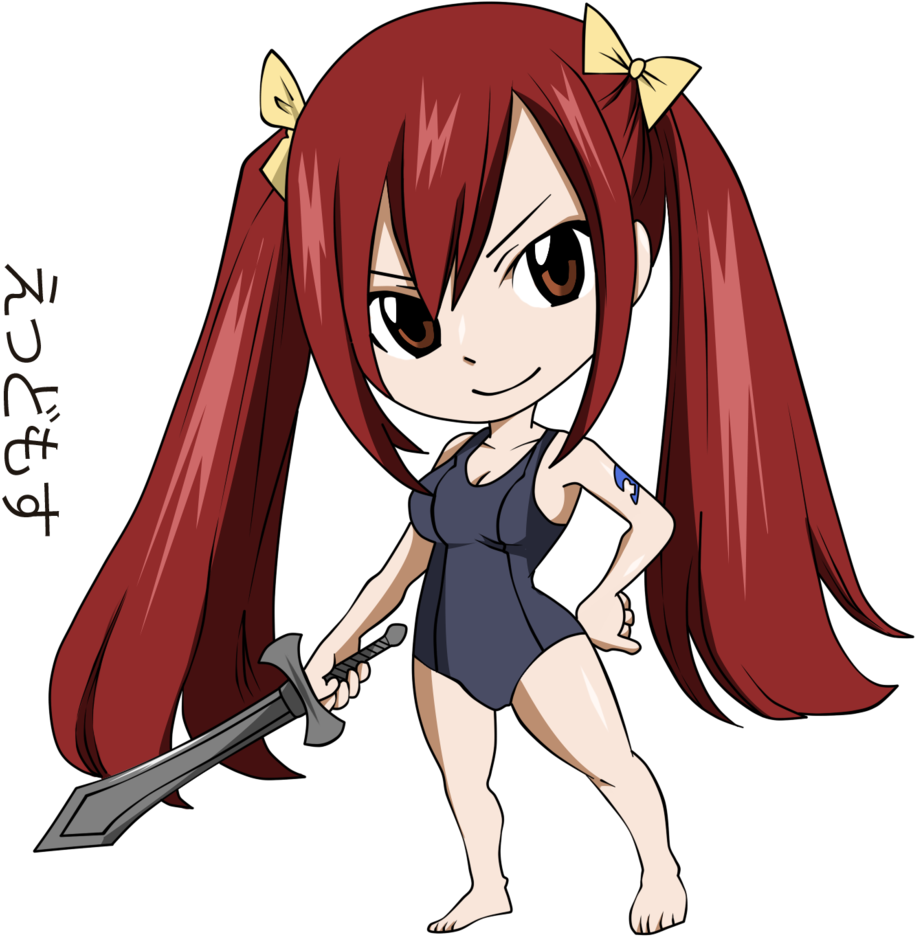 The Swim Suit Knight Coloured By Eddmos Fairy Tail (1024x1085), Png Download