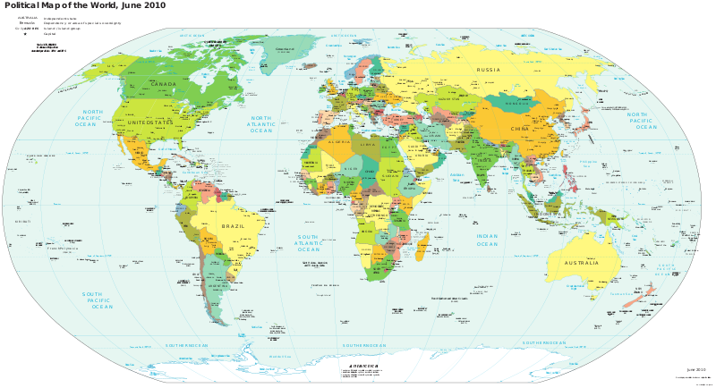 Political Map Of The World (800x434), Png Download