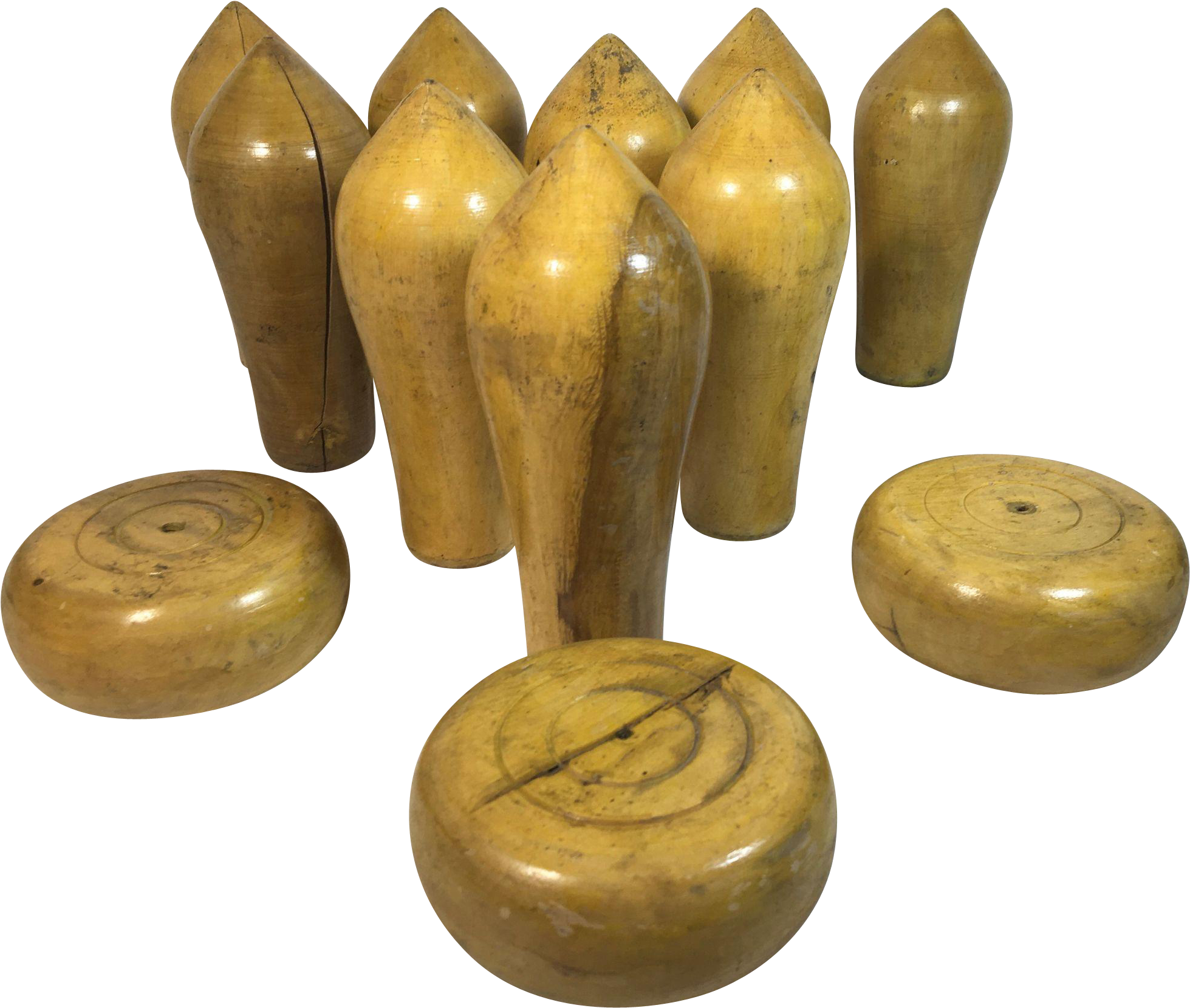 Northamptonshire Boxwood Skittle Pins And Cheeses With (1958x1958), Png Download